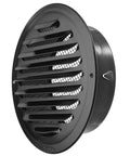 6 Inch Stainless Steel Round Air Vent Cover With Built In Fine Mesh For Soffit Exhaust Ventilation, side angle view
