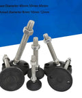Adjustable Leveling Feet Made From Nylon And Stainless Steel For Durability And Corrosion Resistance, Heavy Duty Base Options 40 50 60mm, M8 M10 M12 Threads, 50 80 100 150mm Bolt Lengths, Easy Height Tuning For Furniture And Equipment, black leveling feet with threaded bolts