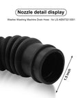 Nozzle detail of Heavy Duty Washing Machine Drain Hose Connecting Tub To Pump Compatible With LG Washers Model AEM73213001.