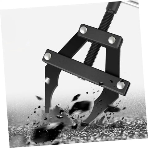 Heavy Duty Motorcycle Chain Tensioner Tool That Makes Bike Wrenching A Breeze Straight Up Solid Steel Chain Adjuster Kit in action.