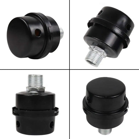 Two Pack Air Compressor Silencer Filter Metal Intake Noise Muffler Half Inch Pipe Thread 20mm For Oil Less Air Compressor