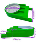 Green Bee Hive Feeder Kit Eight Pack for Easy Water or Sugar Syrup Feeding in Hives, dimensions shown in inches