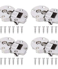 Semicircular Zinc Alloy Cabinet Hinge, Concealed 90 Degree Flip Door Hinge with screws, ultra quiet soft close, heavy duty hardware.