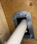 3 Inch PVC Cast Iron And Copper Roof Pipe Flange installed over shingles from inside, showing weatherproof sealing and fit.