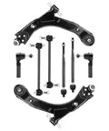Front lower control arm suspension kit, 8-piece, black steel with ball joints for Chevy Cobalt/HHR/Pontiac G5