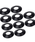 Set of 10 Elastic Rubber Bathtubs Drain Stoppers Gaskets in black, designed for effective sealing and durability.