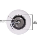 Bottom view of Led Schoolhouse Ceiling Fan Light Kit For Indoor Outdoor Use Energy Star Rated Three Fitters with size details