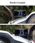 NORXI black digital thermometer bracket for motorcycle meter stand with M10 bolt, left holder mounted