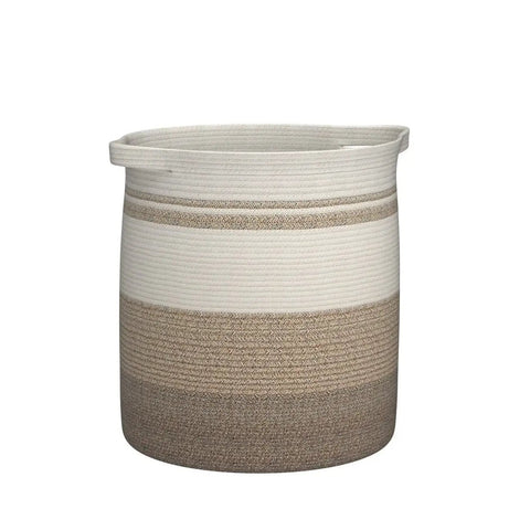 80L Laundry Hamper With Handles Decorative Woven Storage Basket For Living Room And Nursery Perfect For Toys Blankets Pillows And
