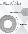 Built Tough Backer Rod Epdm Rubber Foam Caulk Saver 1/4 Inch Diameter By 16 4 Feet Grey tape displayed with dimensions.