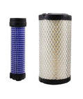 All In One Filter Kit For MT125 Tractor Replacement Set With Oil Filter Fuel Filter Air Filter Hydraulic Filter Includes 11930535150 40358122 40049450 40195621 40220109 showing two cylindrical filters, one blue mesh and one white mesh.
