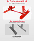 Beefy 12 Ton Hydraulic Shop Press Heavy Duty H Frame Garage Floor Press base comparison showing upgraded stability with adjustable work table