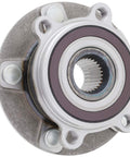 2-Pack Front Wheel Hub Assembly Set, Steel, Ball Bearing, 66.9mm Bore, Fits 2014-2018 Mazda 3 And 2016-2021 Mazda CX-3, Front Left And Right, Replaces WA513354 And HA590523, Built For Your Daily Driver, close-up view