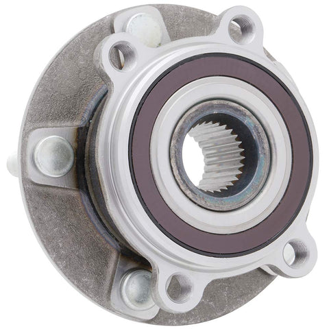 2-Pack Front Wheel Hub Assembly Set, Steel, Ball Bearing, 66.9mm Bore, Fits 2014-2018 Mazda 3 And 2016-2021 Mazda CX-3, Front Left And Right, Replaces WA513354 And HA590523, Built For Your Daily Driver, close-up view