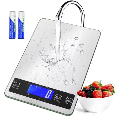 Digital Kitchen Scale 22Lb Capacity For Food Weighing Grams And Ounces 1g And 0.1oz Precise Graduation With Large LCD Display