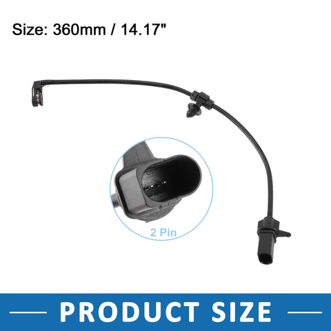 ABSOPRO rear brake pad wear sensor, black plastic housing with 2-pin connector for Audi Q5 (2018)