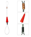 No Sweat 33 Foot Fish Tape Cable Puller Kit with red cone tip and loop for smooth wire routing through tight walls.