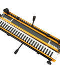 Heavy Duty Dovetail Jig Machine With 24 Inch Cnc Template Router Guide For Woodworkers Building Cabinetry top view showing aluminum frame and guide.