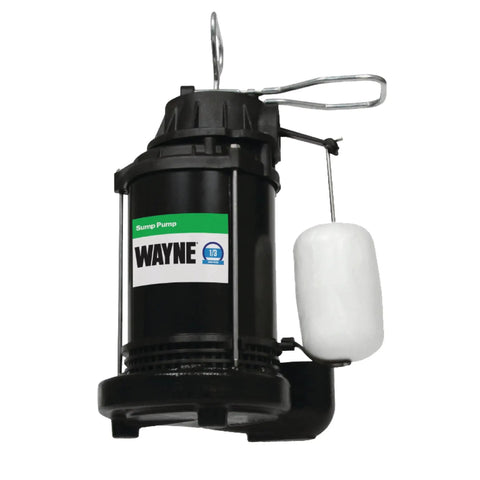 One Third HP Submersible Sump Pump With Cast Iron And Stainless Steel Housing, Integrated Vertical Float Switch, Up To 4,600 GPH, Heavy Duty