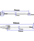 Beefed Up Steel Front And Rear Drive Shaft CVD Upgrade For SCY 1/16 Pro RC Car showing dimensions and alloy build