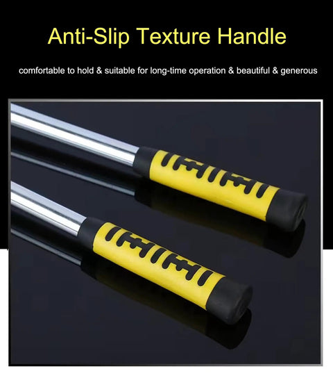 Heavy Duty 17 Inch Pop Rivet Gun With Extended Length High Hardness Alloy Build Rust Resistant Mandrel Collection Bottle handle close-up