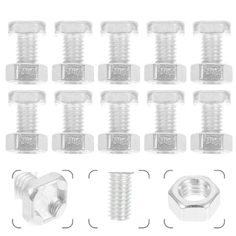 Aluminum Greenhouse Square Head Bolts And Nuts Kit 100 Sets Heavy Duty Rustproof Fasteners For Aluminum Frame Greenhouses Garden Repair And Supplies Today
