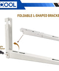 Heavy Duty Mini Split Wall Mount Bracket For 9000 To 36000 BTU Universal Ductless AC And Outdoor Condenser, L-shaped design