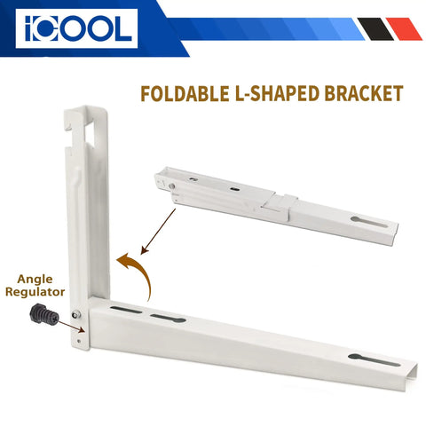 Heavy Duty Mini Split Wall Mount Bracket For 9000 To 36000 BTU Universal Ductless AC And Outdoor Condenser, L-shaped design
