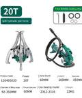Heavy Duty Split Hydraulic Puller Boasting Three Grippy Jaws For Snagging Stubborn Bearings And Hubs, 20T capacity.