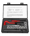15-Piece M14x1.25 Thread Repair Kit Stainless Steel With Twisted Drill, Tap, Wrench, Breaker, Hex Wrench, And 10 Threaded Inserts