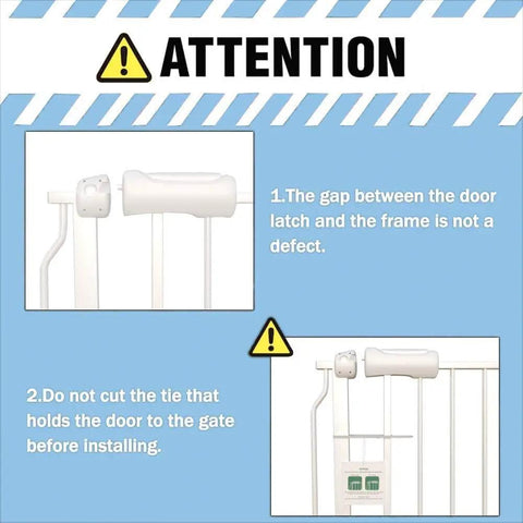 Narrow Walk Through Baby Gate With Auto Close, Pressure Mounted White Metal Safety Gate For Stairs And Doorways, Double-Sided Swing Open, Pet Friendly, Fits 29.13 To 33.86 Inches Wide