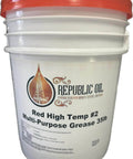 Red High Temp Grade Two Lithium Complex Multi Purpose Grease 35 Pound Pail For Wheel Bearings And Chassis EP2 Extreme Pressure Heavy Duty Fifth Wheels Agriculture And Construction