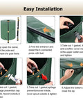 Collapsible Rain Barrel 264 Gallon Water Storage Tank With Easy Install Filter Spigot Overflow Kit steps showing assembly process
