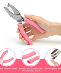 Two Piece Heart and Star Handheld Hole Punch Set Stainless Steel Single Hole Punchers with soft grip handles for crafts