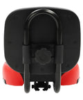Ultra Comfy Bike Seat Pad With Adjustable Backrest For Bicycle And Tricycle Wide Foam Cushion Saddle With Soft PU Surface Universal Back Rest Replacement Cushion For Electric Bikes Durable And Supportive Black Red, rear view