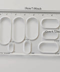 Reliable Acrylic Router Template For Woodworking Diy Bowtie Joint And Grommet Inlay Guide Kit Quarter Inch Thick Laser Cut Jig Tool with various cut-out shapes.