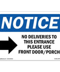No Deliveries to This Entrance Sign With Symbol Heavy Duty Vinyl Sign for Warehouse and Business Use Durable Made in USA Outdoor Indoor Notice Sign for High Visibility and Long Lasting Workhorse Quality, 10 in x 7 in