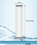 Shower Filter For Handheld Shower Head 2 Pack Fifteen Stage Replacement Cartridges For Hard Water shown with dimensions