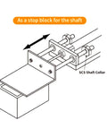 Sick 4 Pcs Split Shaft Collars 1 Inch Bore Aluminum Alloy Screw Clamp Kit For Motor Bases Gearboxes Locks Shaft Tight No Slipping Keeps Components Steady During Drilling And Assembly Because Reliability Is Key Safe And Sound diagram showing shaft collar used as stop block on a shaft