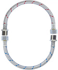 Heavy Duty Faucet Water Supply Line Extension With Three Eighths Male To Female Connectors and Rock Solid Stainless Steel Braided Sleeve