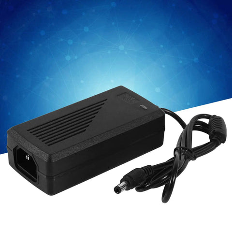 Go-To AC To DC Power Adapter 100V-240V To 12V 5A 60W Converter With 5.5x2.5mm Plug For LED Lights LCD Monitors And Industrial Automation Gear For All Your Gear Needs, black adapter with cable and plug