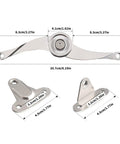 2 Pack Heavy Duty Soft Close Lid Hinges For Chest And Cabinet Doors, Folding Cabinet Stays With Zinc Alloy Construction shown