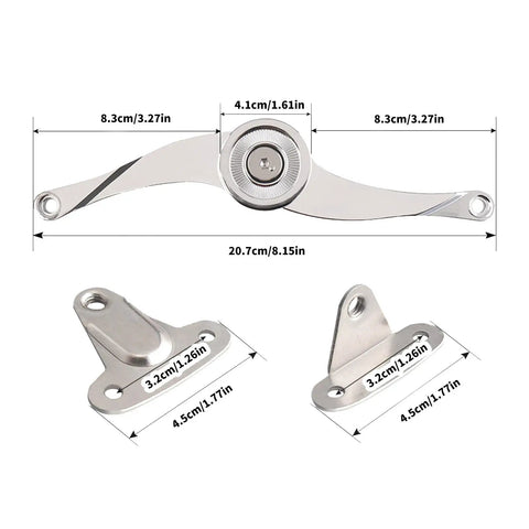 2 Pack Heavy Duty Soft Close Lid Hinges For Chest And Cabinet Doors, Folding Cabinet Stays With Zinc Alloy Construction shown
