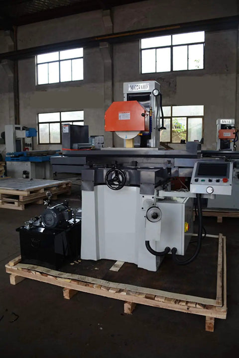 Heavy Duty Surface Grinder Manual Grinding Machine With Turcite Coated Guide Ways Auto Down Feed PLC HMI Control in workshop