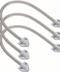 Armored Door Loop Wire Protector 3 Pack Stainless Steel Cable Sleeve for Power Transfer Flexible Gooseneck Metal Conduit