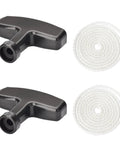 2 Pack Recoil Starter Rope And Handle Set For Gas Engines Replacement Pull Cord with durable nylon rope and hard plastic handle.