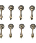 8 Piece Tear Drop Cabinet Pull Handles In Antique Bronze With Screws For Drawers Dressers And Wardrobes Zinc Alloy Knob Pulls