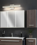 Modern Slick LED Vanity Light Fixture For Bathroom Mirror Front Wall Mounted Sconces In Brushed Nickel 23.62 Inch 18W 4000K