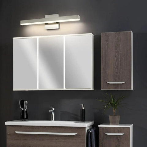 Modern Slick LED Vanity Light Fixture For Bathroom Mirror Front Wall Mounted Sconces In Brushed Nickel 23.62 Inch 18W 4000K