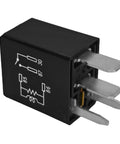 Close-up of 12V DC 35 Amp Four Pin General Purpose Automotive Relay for high current electrical switching, U15 model.